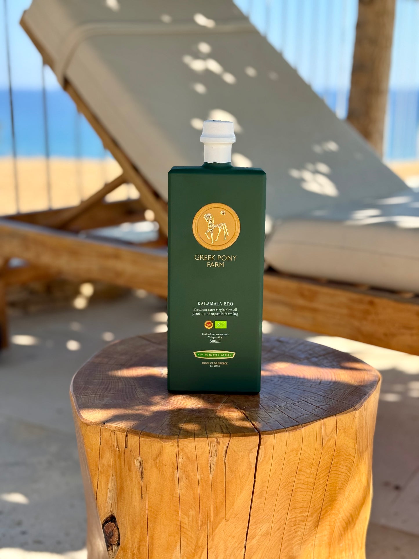 Greek Pony Farm Premium Organic Kalamata PDO Extra Virgin Olive Oil (500 mL) gift box included