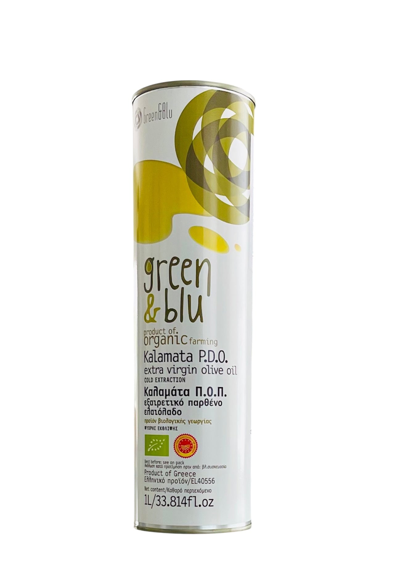 Organic Kalamata PDO Extra Virgin Olive Oil (1 L tin)