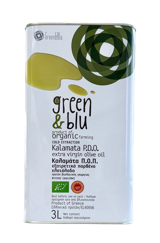 Organic Kalamata PDO Extra Virgin Olive Oil (3 L tin)